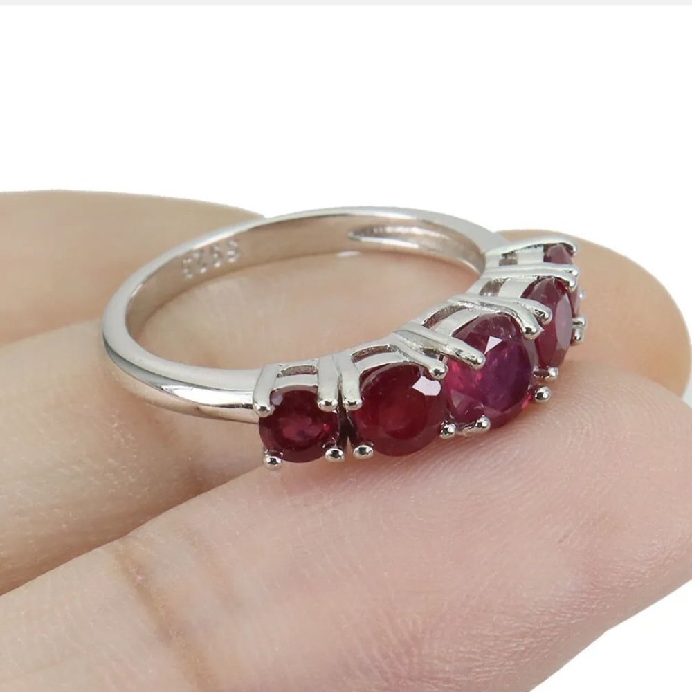 Ruby Ring, July Birthstone Ring, Simple Gemstone … - image 3
